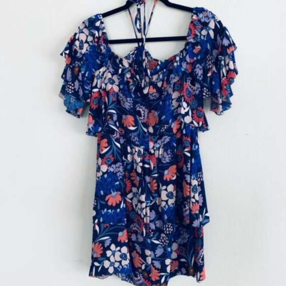 Parker Lorenzo Floral  Halter Cold Shoulder Dress - Picture 6 of 6